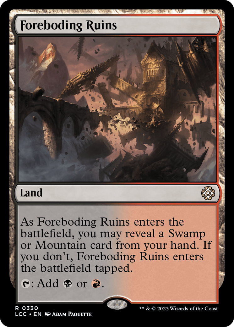 Foreboding Ruins (LCC-330) - The Lost Caverns of Ixalan Commander - Premium MTG Single from Wizards of the Coast - Just $0.08! Shop now at Game Crave Tournament Store