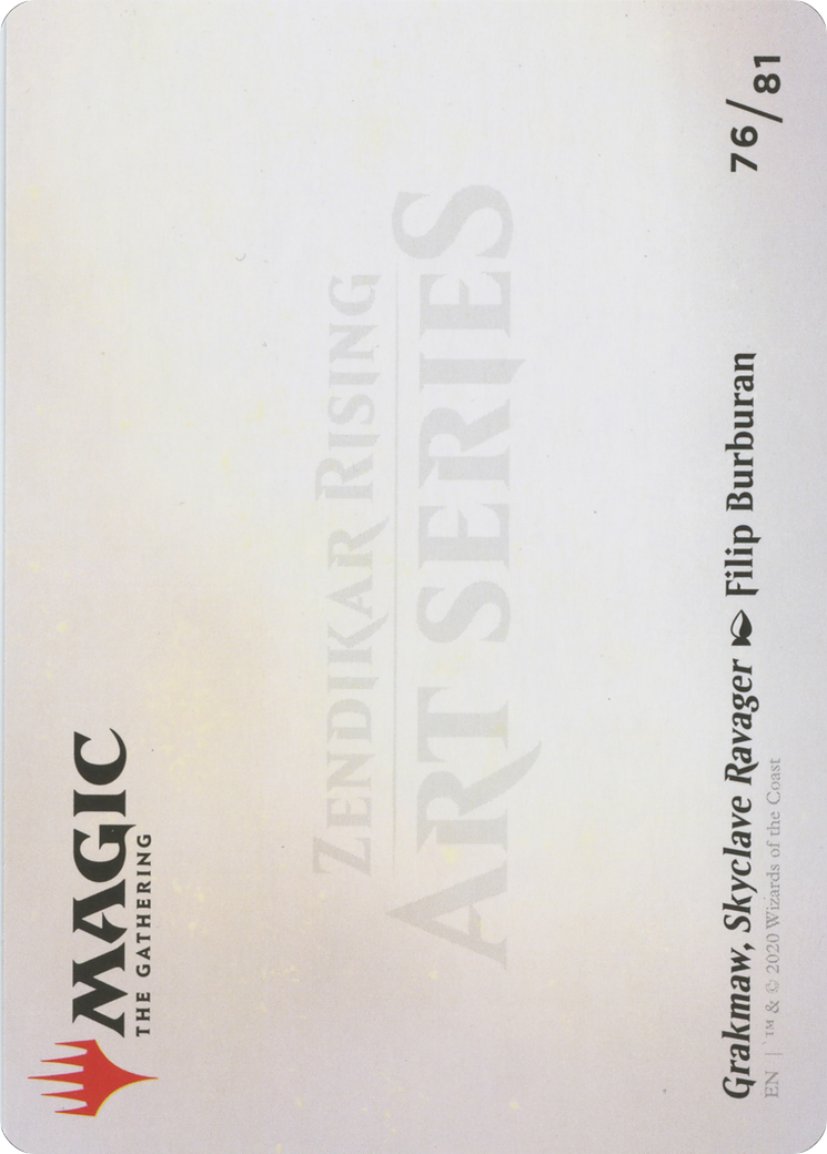 Grakmaw, Skyclave Ravager // Grakmaw, Skyclave Ravager (AZNR-076) - Zendikar Rising Art Series (Borderless) - Premium MTG Single from Wizards of the Coast - Just $0! Shop now at Game Crave Tournament Store
