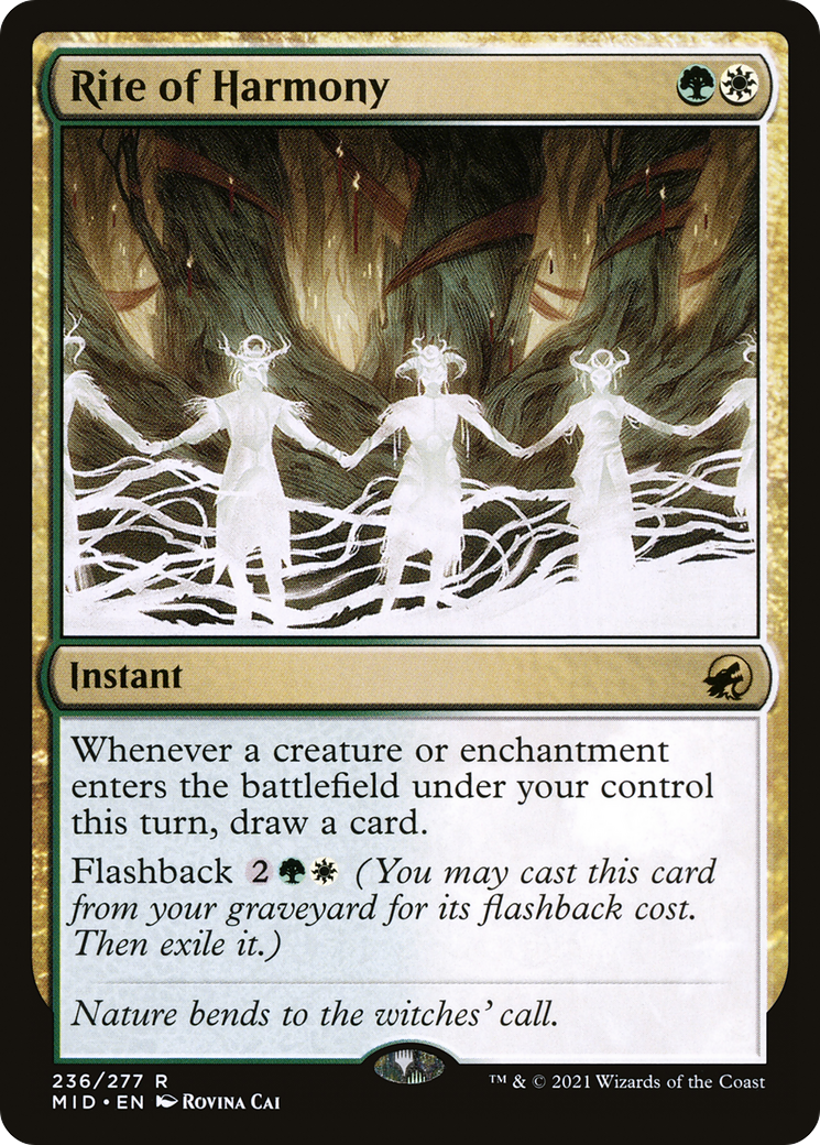 Rite of Harmony (MID-236) - Innistrad: Midnight Hunt - Premium MTG Single from Wizards of the Coast - Just $0.26! Shop now at Game Crave Tournament Store
