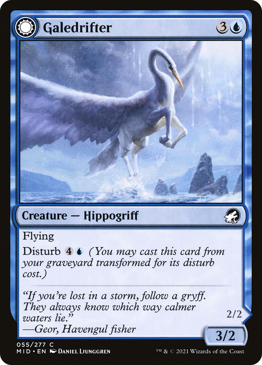 Galedrifter // Waildrifter (MID-055) - Innistrad: Midnight Hunt: (Double Faced Transform) - Premium MTG Single from Wizards of the Coast - Just $0.08! Shop now at Game Crave Tournament Store