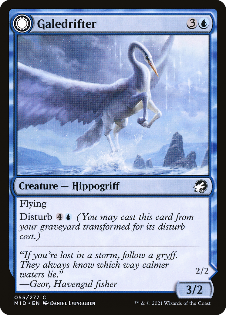 Galedrifter // Waildrifter (MID-055) - Innistrad: Midnight Hunt: (Double Faced Transform) Foil - Premium MTG Single from Wizards of the Coast - Just $0.08! Shop now at Game Crave Tournament Store