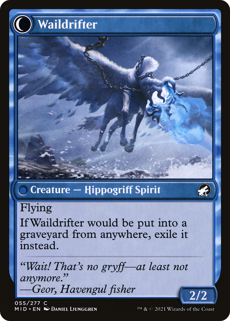 Galedrifter // Waildrifter (MID-055) - Innistrad: Midnight Hunt: (Double Faced Transform) Foil - Premium MTG Single from Wizards of the Coast - Just $0.08! Shop now at Game Crave Tournament Store