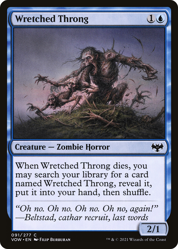 Wretched Throng (VOW-091) - Innistrad: Crimson Vow - Premium MTG Single from Wizards of the Coast - Just $0.08! Shop now at Game Crave Tournament Store