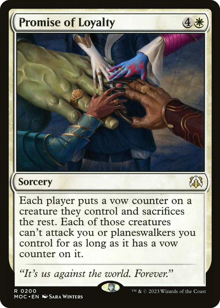 Promise of Loyalty (MOC-200) - March of the Machine Commander - Premium MTG Single from Wizards of the Coast - Just $0.08! Shop now at Game Crave Tournament Store