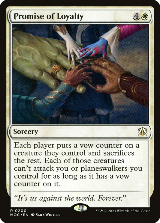 Promise of Loyalty (MOC-200) - March of the Machine Commander - Premium MTG Single from Wizards of the Coast - Just $0.08! Shop now at Game Crave Tournament Store