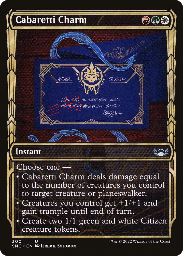 Cabaretti Charm (SNC-300) - Streets of New Capenna: (Showcase) - Premium MTG Single from Wizards of the Coast - Just $0.08! Shop now at Game Crave Tournament Store