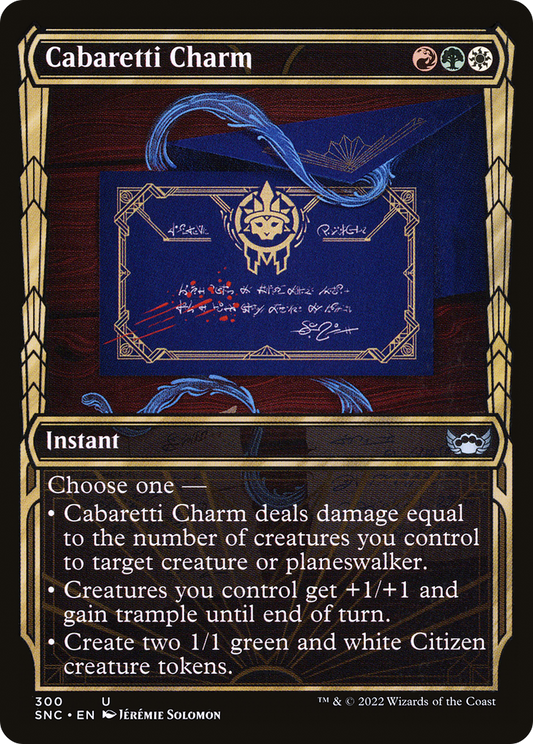 Cabaretti Charm (SNC-300) - Streets of New Capenna: (Showcase) - Premium MTG Single from Wizards of the Coast - Just $0.08! Shop now at Game Crave Tournament Store
