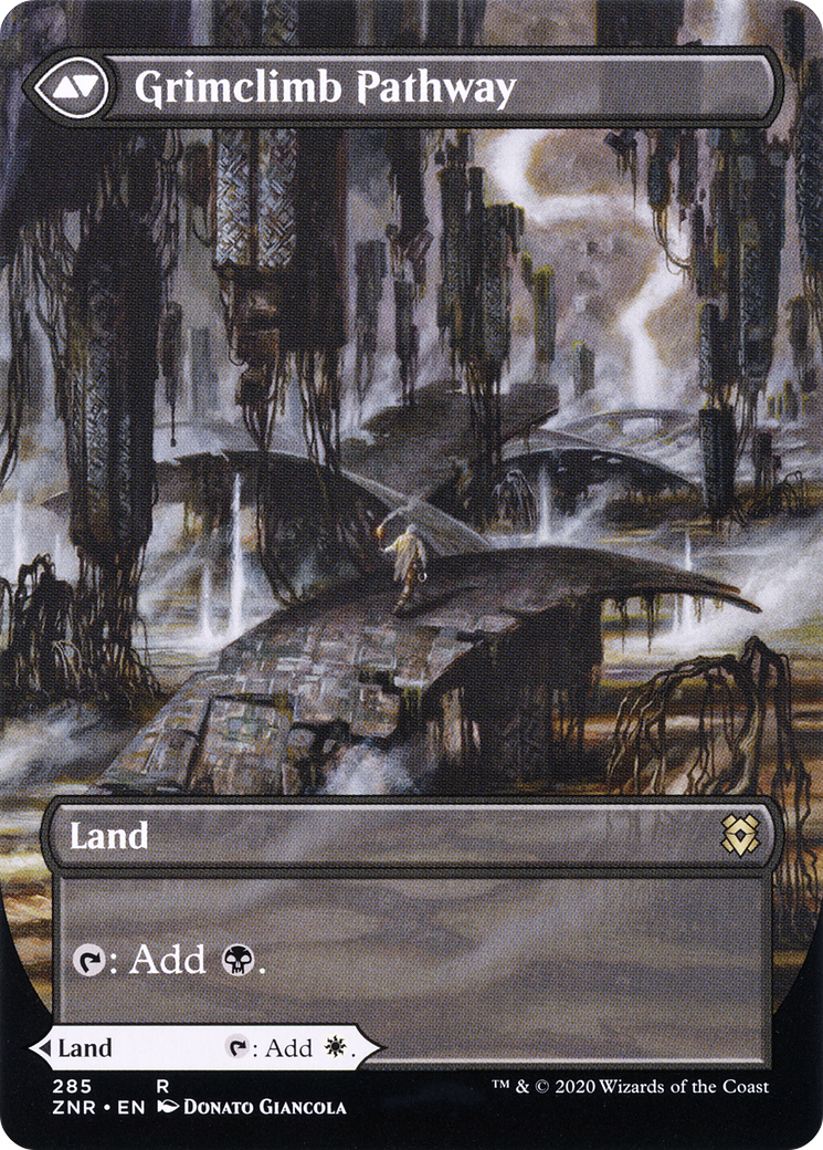 Brightclimb Pathway // Grimclimb Pathway (ZNR-285) - Zendikar Rising: (Showcase) (Borderless) Foil - Premium MTG Single from Wizards of the Coast - Just $1! Shop now at Game Crave Tournament Store