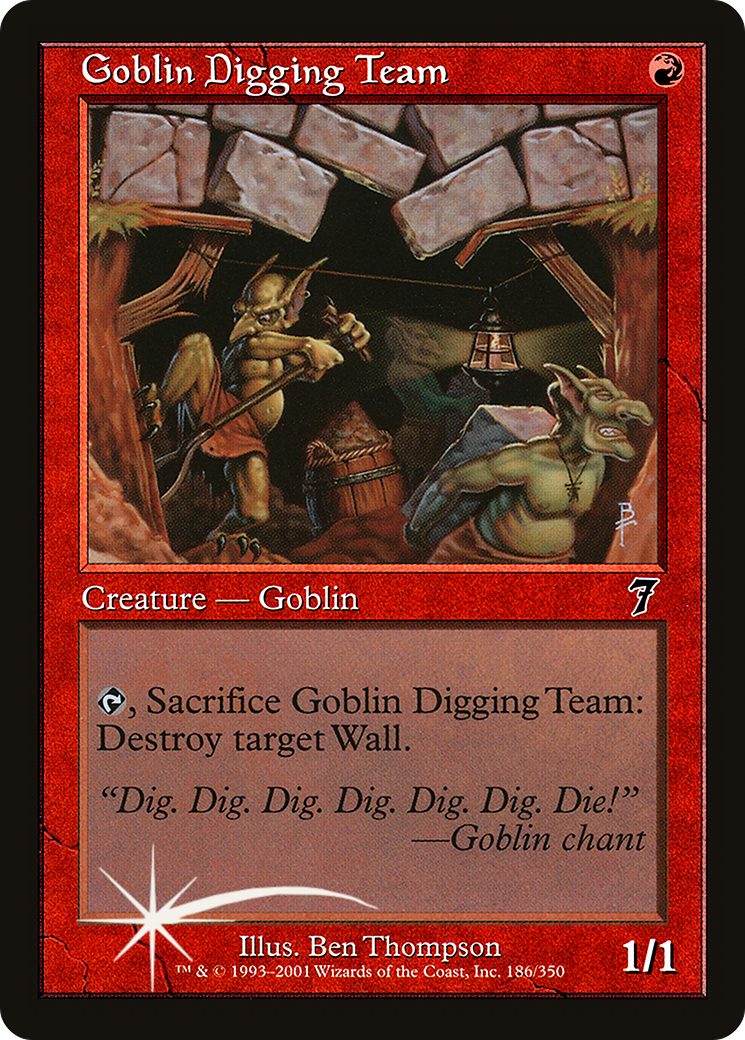 Goblin Digging Team (7ED-186★) - Seventh Edition Foil - Premium MTG Single from Wizards of the Coast - Just $0.55! Shop now at Game Crave Tournament Store