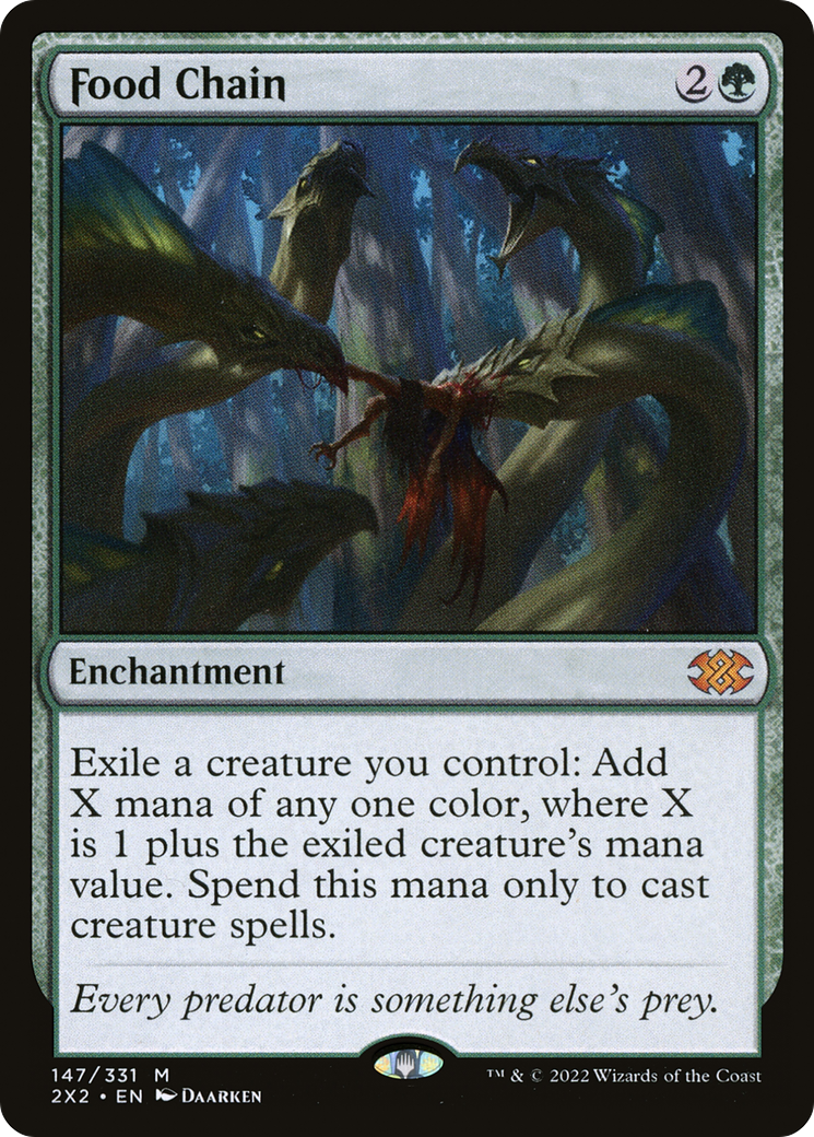 Food Chain (2X2-147) - Double Masters 2022 Foil - Premium MTG Single from Wizards of the Coast - Just $22.57! Shop now at Game Crave Tournament Store