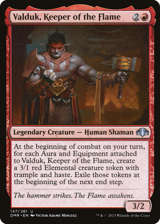 Valduk, Keeper of the Flame (DMR-147) - Dominaria Remastered - Premium MTG Single from Wizards of the Coast - Just $0.08! Shop now at Game Crave Tournament Store