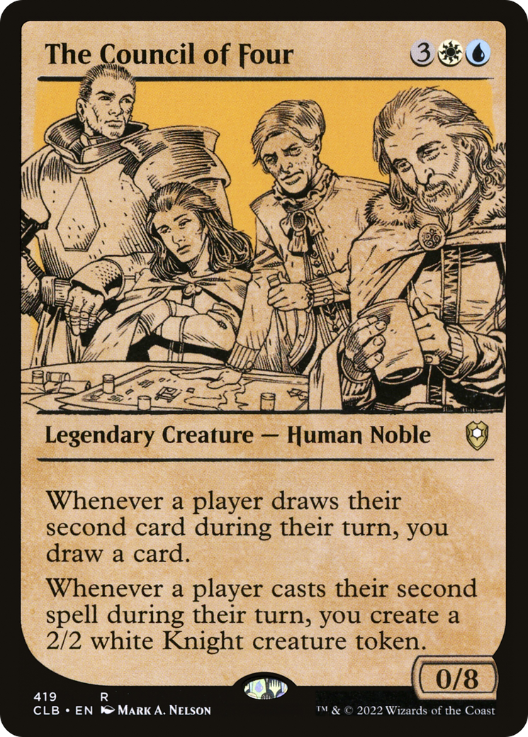 The Council of Four (CLB-419) - Commander Legends: Battle for Baldur's Gate: (Showcase) Foil - Premium MTG Single from Wizards of the Coast - Just $0.08! Shop now at Game Crave Tournament Store
