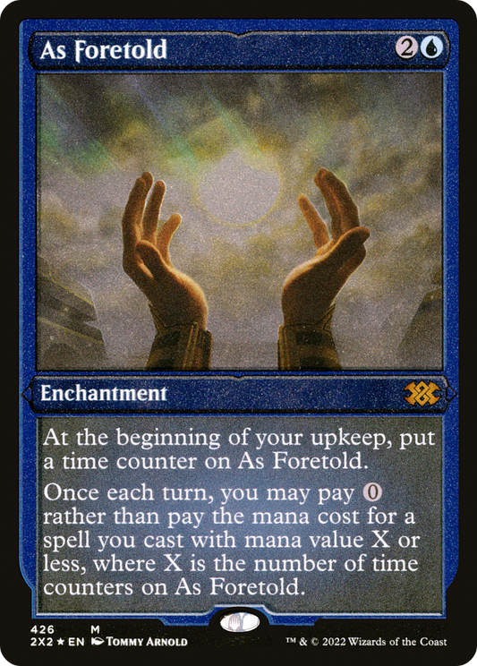 As Foretold (2X2-426) - Double Masters 2022 Etched Foil - Premium MTG Single from Wizards of the Coast - Just $1.17! Shop now at Game Crave Tournament Store