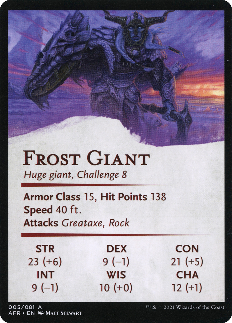 Rimeshield Frost Giant // Frost Giant (AAFR-005) - Adventures in the Forgotten Realms Art Series (Borderless) Foil - Premium MTG Single from Wizards of the Coast - Just $0! Shop now at Game Crave Tournament Store