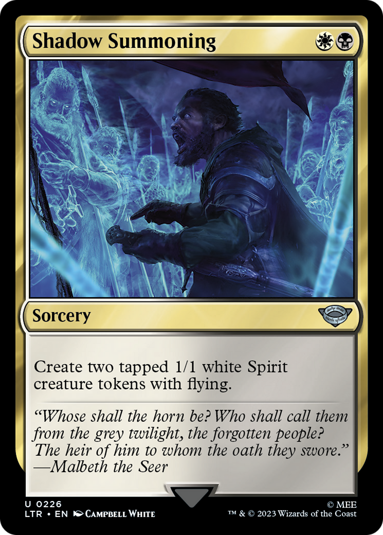 Shadow Summoning (LTR-226) - The Lord of the Rings: Tales of Middle-earth - Premium MTG Single from Wizards of the Coast - Just $0.08! Shop now at Game Crave Tournament Store