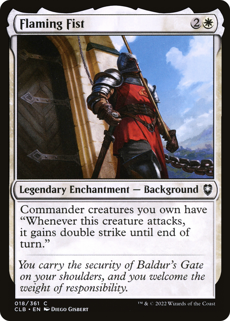 Flaming Fist (CLB-018) - Commander Legends: Battle for Baldur's Gate - Premium MTG Single from Wizards of the Coast - Just $0.25! Shop now at Game Crave Tournament Store