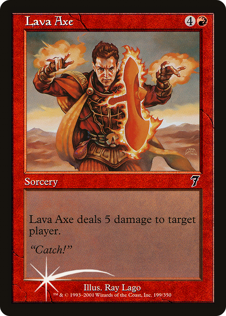 Lava Axe (7ED-199★) - Seventh Edition Foil - Premium MTG Single from Wizards of the Coast - Just $1.13! Shop now at Game Crave Tournament Store