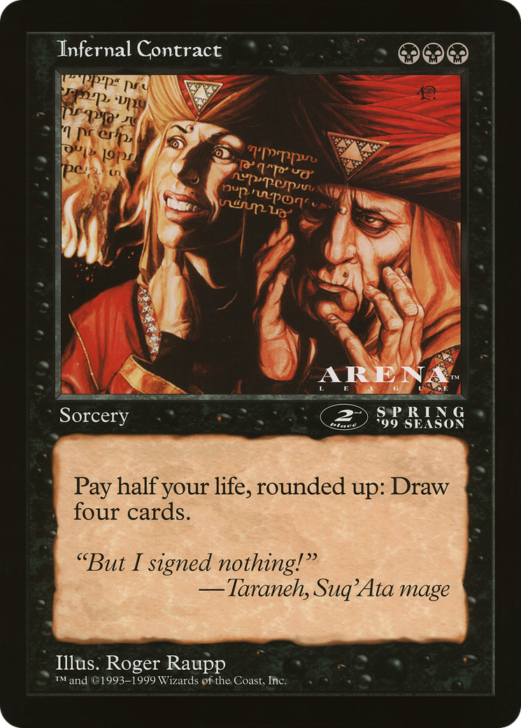 Infernal Contract (OLEP-075) - Oversized League Prizes - Premium MTG Single from Wizards of the Coast - Just $0! Shop now at Game Crave Tournament Store