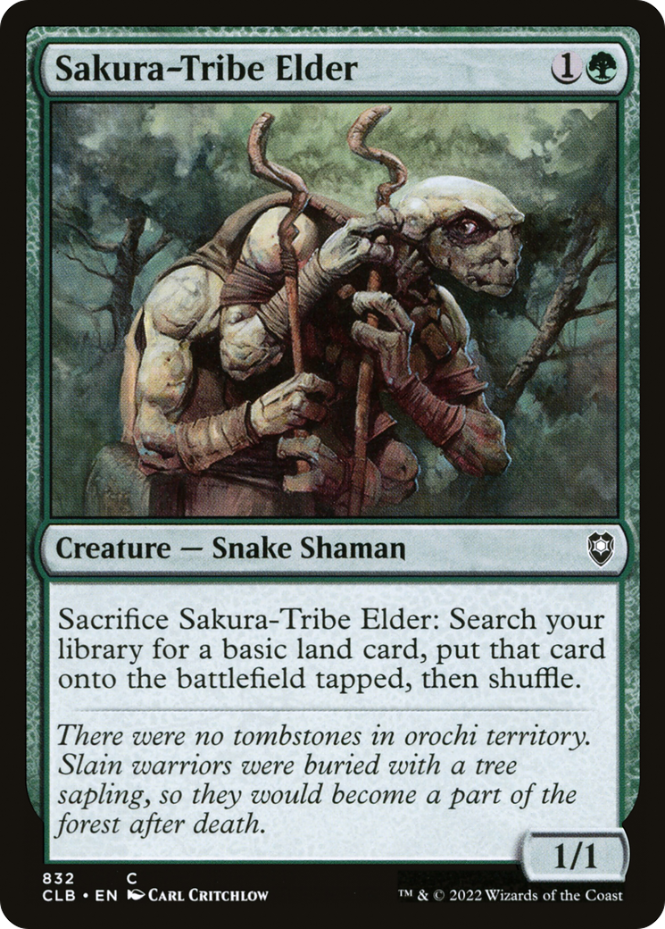 Sakura-Tribe Elder (CLB-832) - Commander Legends: Battle for Baldur's Gate - Premium MTG Single from Wizards of the Coast - Just $0.18! Shop now at Game Crave Tournament Store