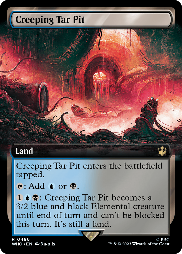 Creeping Tar Pit (WHO-486) - Doctor Who: (Extended Art) - Premium MTG Single from Wizards of the Coast - Just $0.10! Shop now at Game Crave Tournament Store