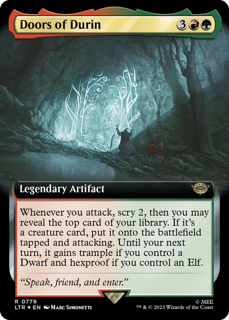 Doors of Durin (LTR-779) - The Lord of the Rings: Tales of Middle-earth: (Extended Art) Foil - Premium MTG Single from Wizards of the Coast - Just $0.17! Shop now at Game Crave Tournament Store
