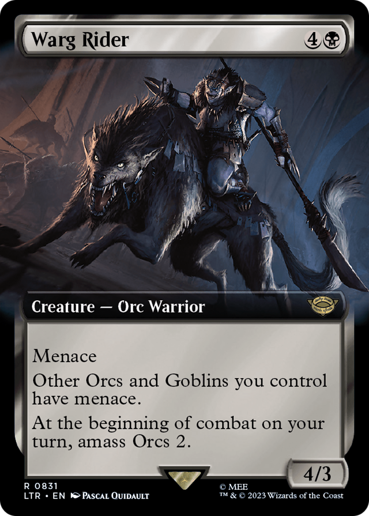 Warg Rider (LTR-831) - The Lord of the Rings: Tales of Middle-earth: (Extended Art) - Premium MTG Single from Wizards of the Coast - Just $1.55! Shop now at Game Crave Tournament Store