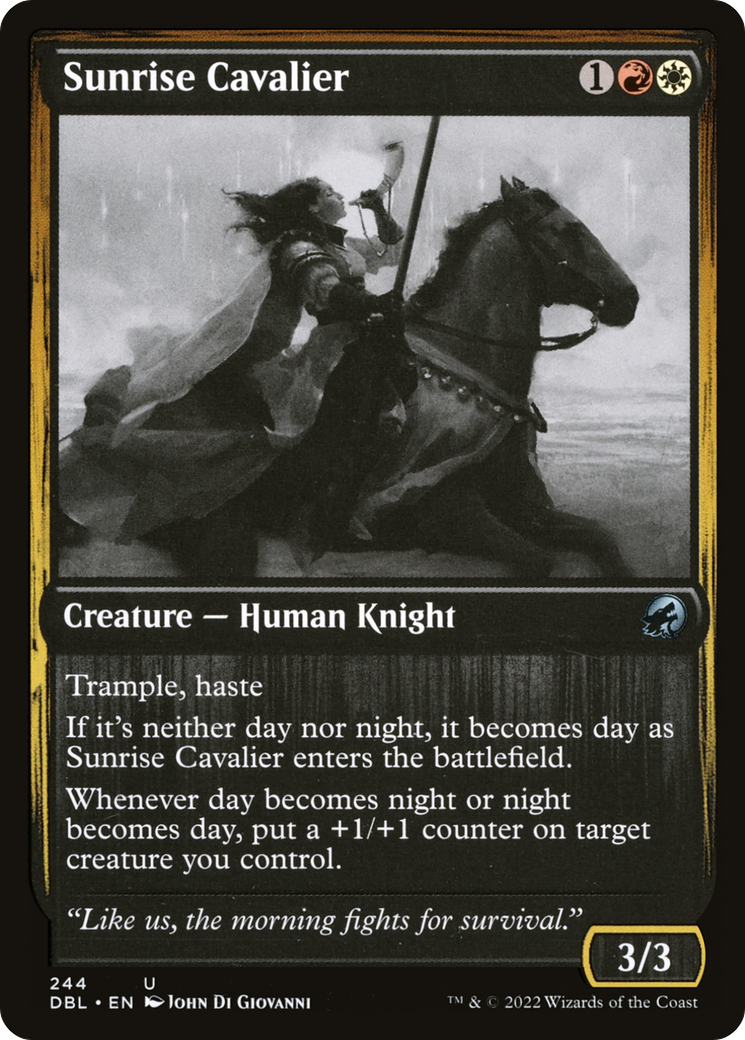 Sunrise Cavalier (DBL-244) - Innistrad: Double Feature Foil - Premium MTG Single from Wizards of the Coast - Just $0.83! Shop now at Game Crave Tournament Store