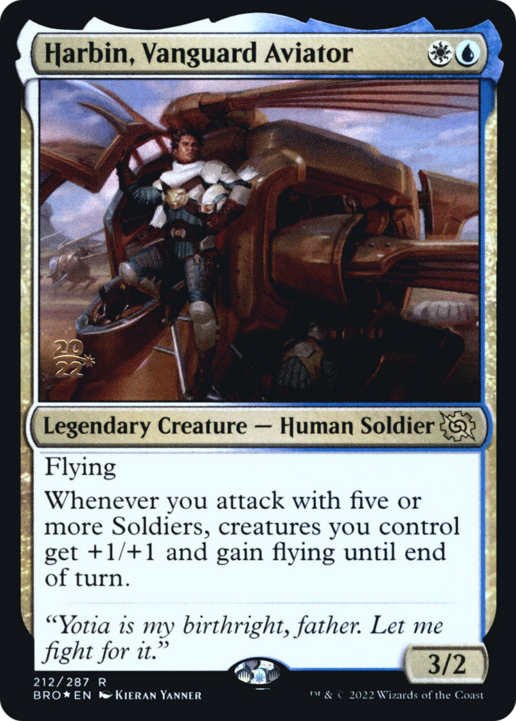 Harbin, Vanguard Aviator (PBRO-212S) - The Brothers' War Promos Foil - Premium MTG Single from Wizards of the Coast - Just $0.44! Shop now at Game Crave Tournament Store