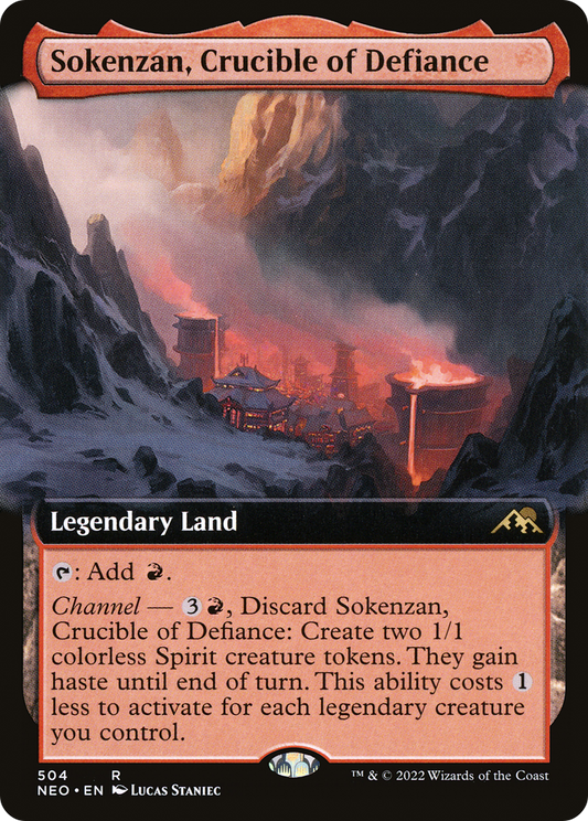 Sokenzan, Crucible of Defiance (NEO-504) - Kamigawa: Neon Dynasty: (Extended Art) - Premium MTG Single from Wizards of the Coast - Just $0.49! Shop now at Game Crave Tournament Store