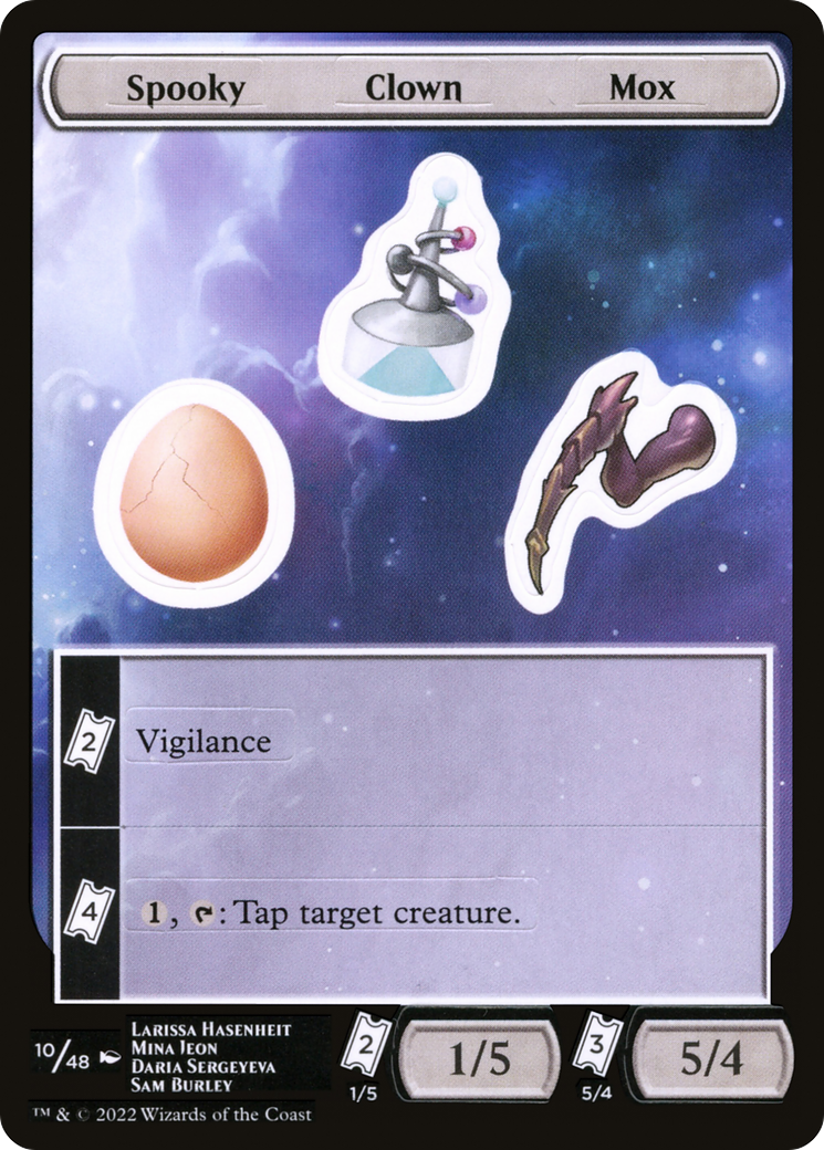 Spooky Clown Mox (SUNF-010) - Unfinity Sticker Sheets - Premium MTG Single from Wizards of the Coast - Just $0.08! Shop now at Game Crave Tournament Store