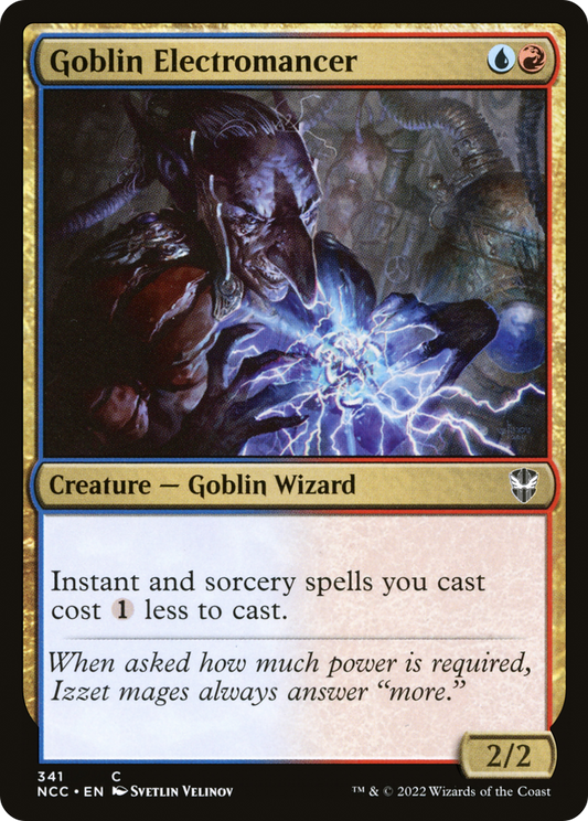 Goblin Electromancer (NCC-341) - New Capenna Commander - Premium MTG Single from Wizards of the Coast - Just $0.08! Shop now at Game Crave Tournament Store