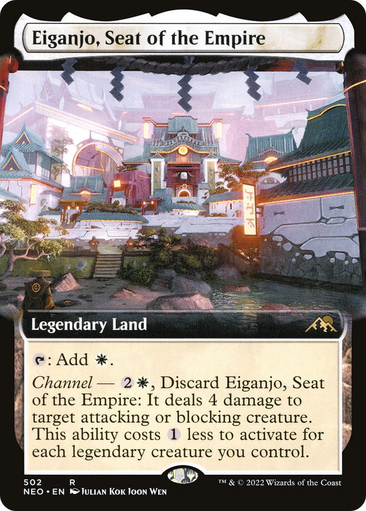 Eiganjo, Seat of the Empire (NEO-502) - Kamigawa: Neon Dynasty: (Extended Art) Foil - Premium MTG Single from Wizards of the Coast - Just $1.73! Shop now at Game Crave Tournament Store