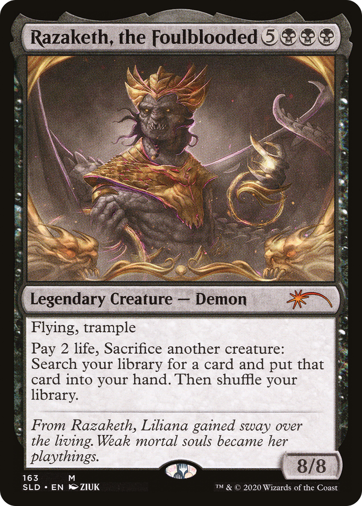 Razaketh, the Foulblooded (SLD-163) - Secret Lair Drop - Premium MTG Single from Wizards of the Coast - Just $4.42! Shop now at Game Crave Tournament Store