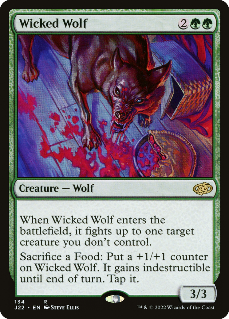 Wicked Wolf (J22-134) - Jumpstart 2022 - Premium MTG Single from Wizards of the Coast - Just $0.08! Shop now at Game Crave Tournament Store