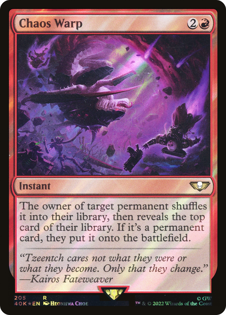 Chaos Warp (40K-205★) - Warhammer 40,000 Commander Foil - Premium MTG Single from Wizards of the Coast - Just $0.51! Shop now at Game Crave Tournament Store