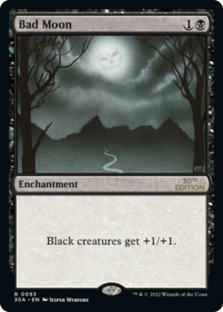 Bad Moon (30A-093) - 30th Anniversary Edition - Premium MTG Single from Wizards of the Coast - Just $11.36! Shop now at Game Crave Tournament Store