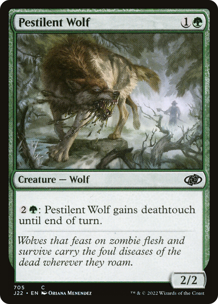 Pestilent Wolf (J22-705) - Jumpstart 2022 - Premium MTG Single from Wizards of the Coast - Just $0.08! Shop now at Game Crave Tournament Store