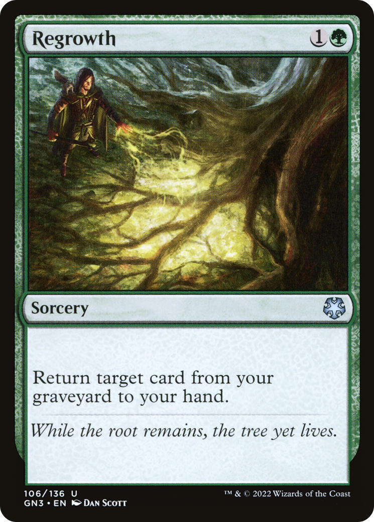 Regrowth (GN3-106) - Game Night: Free-for-All - Premium MTG Single from Wizards of the Coast - Just $0.15! Shop now at Game Crave Tournament Store