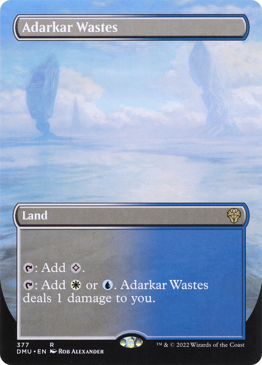 Adarkar Wastes (DMU-377) - Dominaria United (Borderless) Foil - Premium MTG Single from Wizards of the Coast - Just $1.12! Shop now at Game Crave Tournament Store