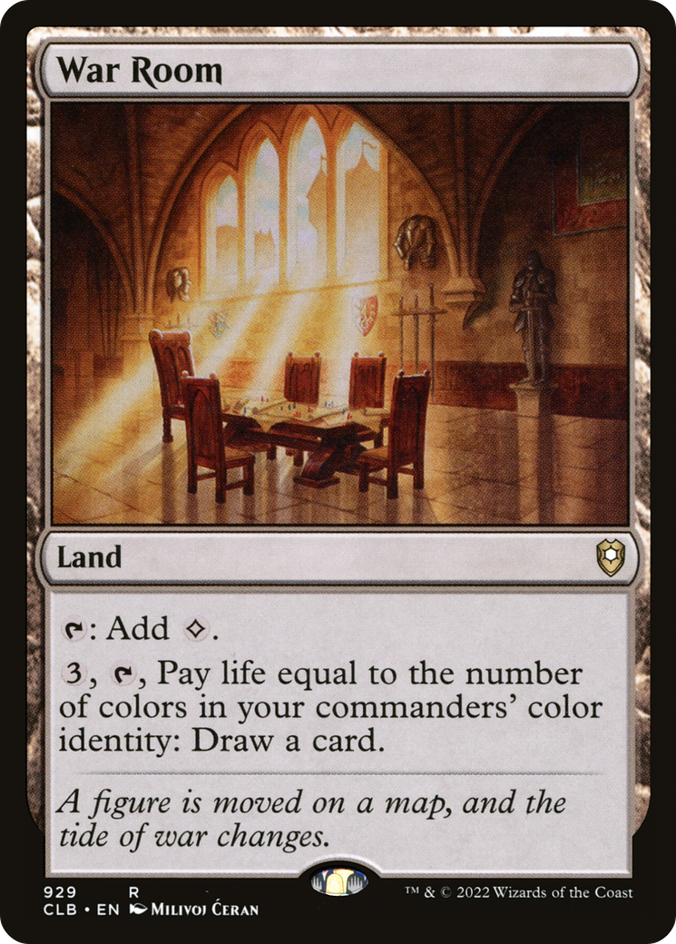 War Room (CLB-929) - Commander Legends: Battle for Baldur's Gate - Premium MTG Single from Wizards of the Coast - Just $0.75! Shop now at Game Crave Tournament Store