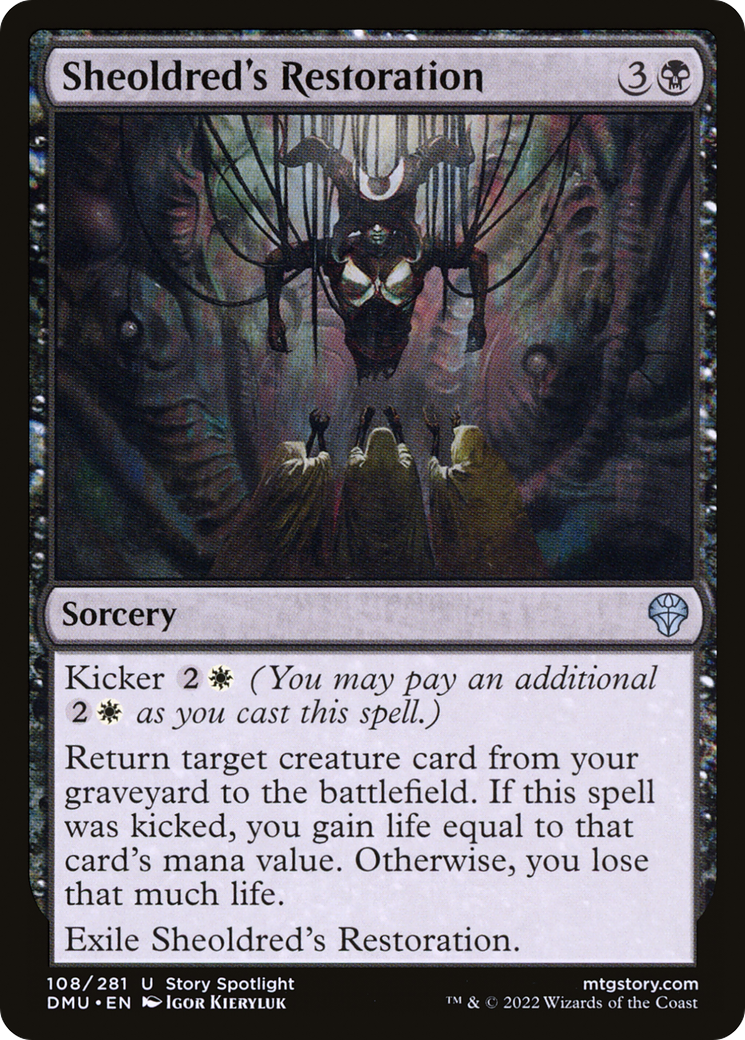 Sheoldred's Restoration (DMU-108) - Dominaria United Foil - Premium MTG Single from Wizards of the Coast - Just $0.08! Shop now at Game Crave Tournament Store