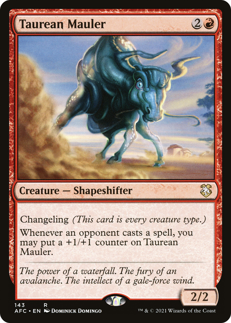 Taurean Mauler (AFC-143) - Forgotten Realms Commander - Premium MTG Single from Wizards of the Coast - Just $0.46! Shop now at Game Crave Tournament Store