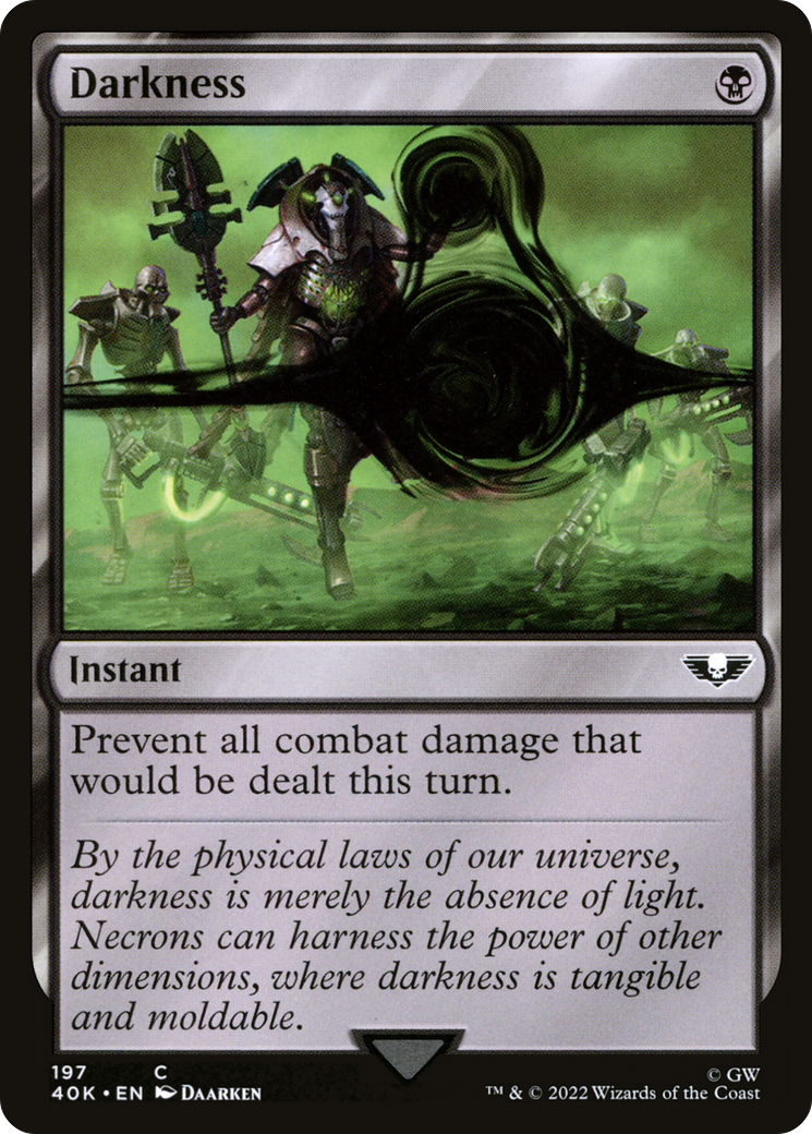 Darkness (40K-197) - Warhammer 40,000 Commander - Premium MTG Single from Wizards of the Coast - Just $12.50! Shop now at Game Crave Tournament Store