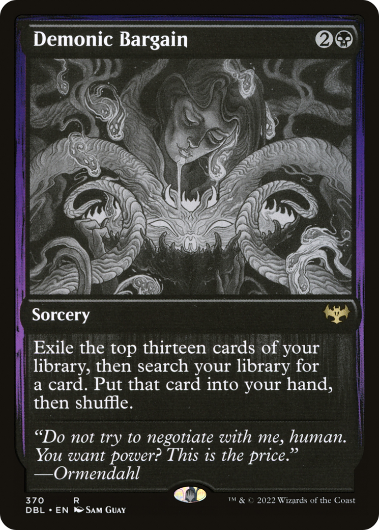Demonic Bargain (DBL-370) - Innistrad: Double Feature - Premium MTG Single from Wizards of the Coast - Just $0.08! Shop now at Game Crave Tournament Store