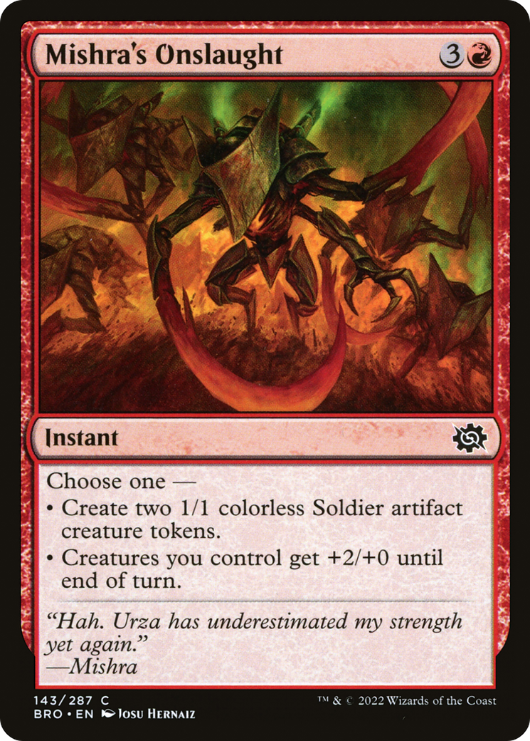 Mishra's Onslaught (BRO-143) - The Brothers' War Foil - Premium MTG Single from Wizards of the Coast - Just $0.08! Shop now at Game Crave Tournament Store