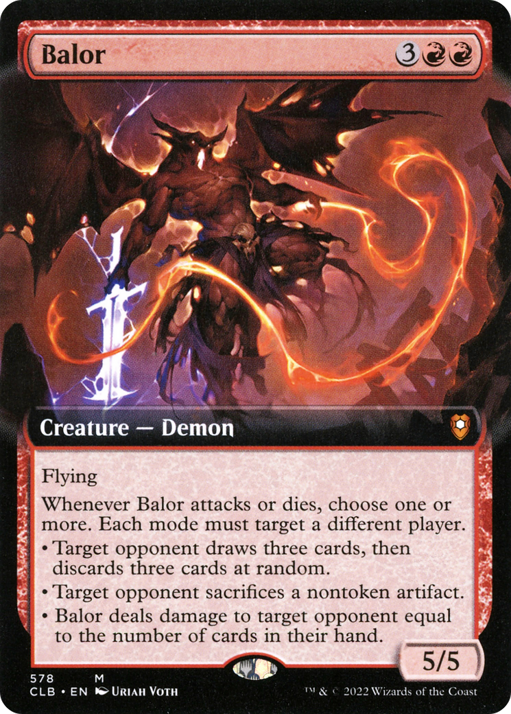 Balor (CLB-578) - Commander Legends: Battle for Baldur's Gate: (Extended Art) - Premium MTG Single from Wizards of the Coast - Just $1.06! Shop now at Game Crave Tournament Store