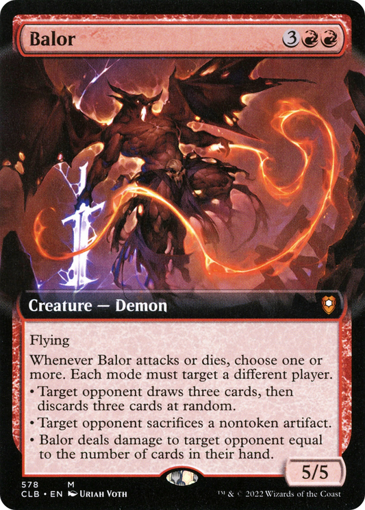 Balor (CLB-578) - Commander Legends: Battle for Baldur's Gate: (Extended Art) - Premium MTG Single from Wizards of the Coast - Just $1.06! Shop now at Game Crave Tournament Store