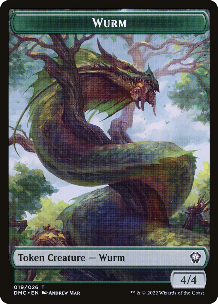 Wurm (TDMU-019) - Dominaria United Tokens - Premium MTG Single from Wizards of the Coast - Just $0! Shop now at Game Crave Tournament Store