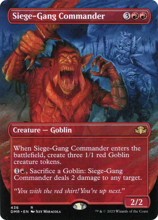 Siege-Gang Commander (DMR-436) - Dominaria Remastered (Borderless) - Premium MTG Single from Wizards of the Coast - Just $0.25! Shop now at Game Crave Tournament Store