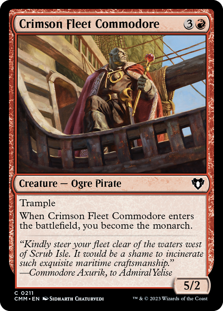 Crimson Fleet Commodore (CMM-211) - Commander Masters - Premium MTG Single from Wizards of the Coast - Just $0.08! Shop now at Game Crave Tournament Store
